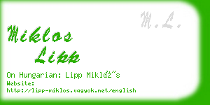 miklos lipp business card